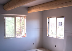 log home drywall